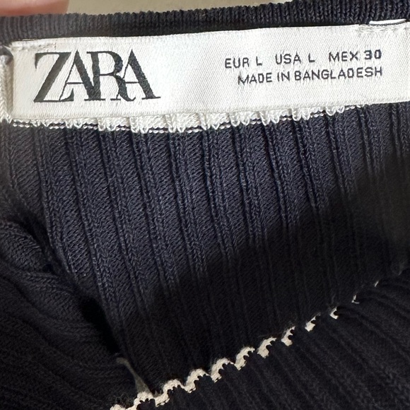 Zara Black and White Striped Body Con Dress - Picture 6 of 6